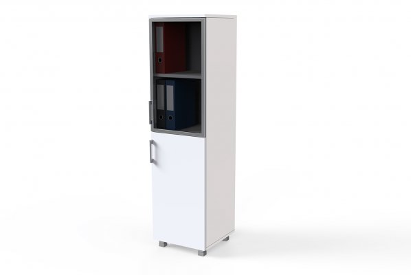 40x160 File Cabinet With 2 Doors And Aluminum Frame