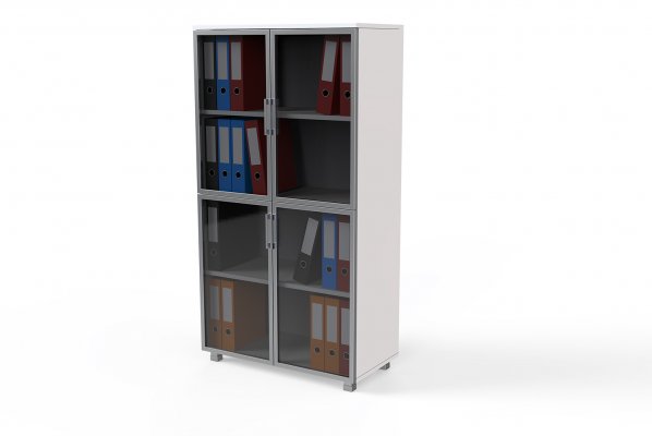 80x160 4 Doors Aluminum Framed File Cabinet