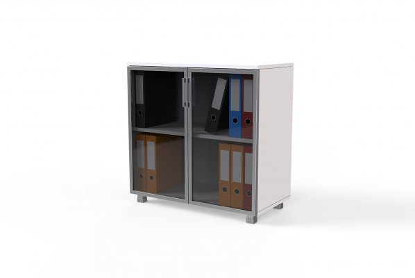 80x80 Aluminum Framed File Cabinet