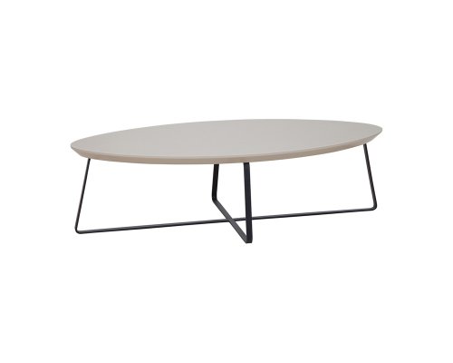 Lacquer 2 Ellipse Painted Leg Coffee Table 